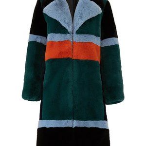 Heurueh Faux Fux Long Coat - size Medium
